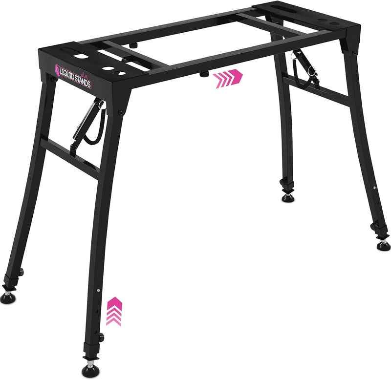 Liquid Stands Collapsible Piano Keyboard Stand - Adjustable and Portable Heavy Duty Music Stand for Kids & Adults - Fits 54-88 Key Electric Digital Pianos - Sturdy Musical Keyboard Table - Image 1